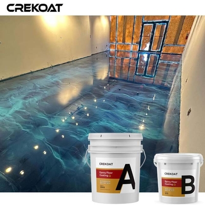 Ticari Metal Flake Zemin Kaplamaları Epoxy Showrooms Restoran Ofisler