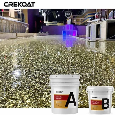 Poçlanmış Beton Metallik Epoksi Zemin Kaplama Dikişsiz Yüksek Parlaklıklı Bitirme
