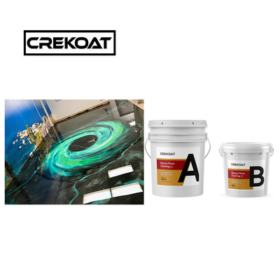 Crekoat Dekoratif Beton Metallik Epoksi Zemin Kaplama 3mm Sertleştirilmiş Dikişsiz
