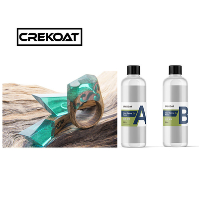 Parlak Derin Dökme Açık Epoxy Sert 2 Bölüm Açık reçine Anti Sararmak El sanatı için