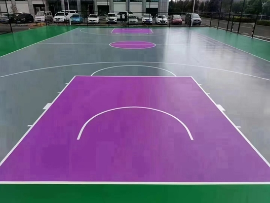 Elastik Pickleball Basketbol Sahası Kaplama Polyurethane Düşük yoğunluk
