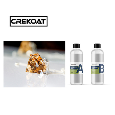 Parlak Derin Dökme Açık Epoxy Sert 2 Bölüm Açık reçine Anti Sararmak El sanatı için