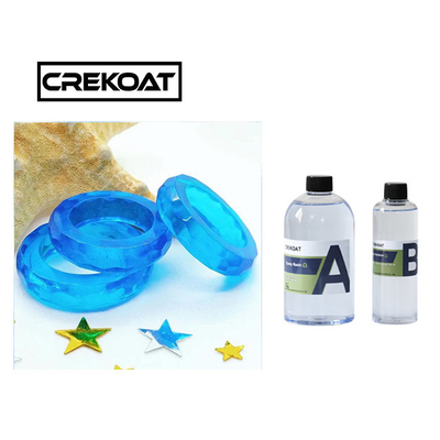 MSDS Epoksi reçine kitleri Kristal açık döküm reçini Tumblers için mücevher