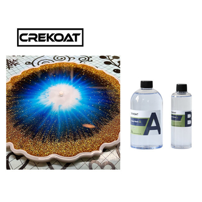 Sert Açık Yüksek Parlaklıklı Sanat reçine Epoxy Coaster için Mücevher Nehir Masası