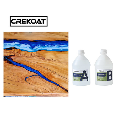 4 inç kalınlıkta döküm reçine masanın epoxy tek dökün kristal berrak