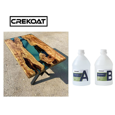 4 inç kalınlıkta döküm reçine masanın epoxy tek dökün kristal berrak