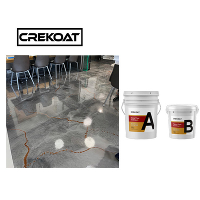 Kaymaz Sıcaklığa Dirençli Metal Epoxy Garaj Zemini Yüksek Parlaklık
