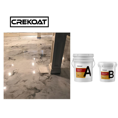 Kaymaz Sıcaklığa Dirençli Metal Epoxy Garaj Zemini Yüksek Parlaklık