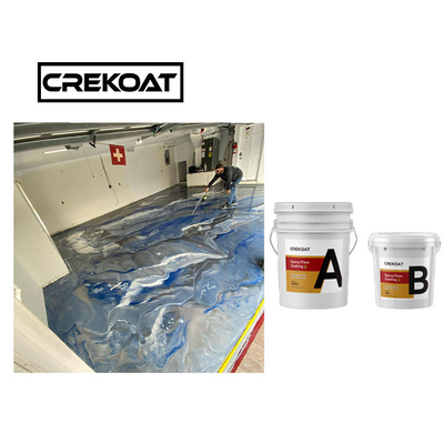 Kaymaz Sıcaklığa Dirençli Metal Epoxy Garaj Zemini Yüksek Parlaklık