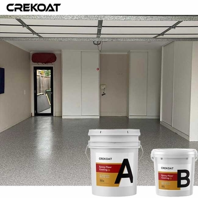 Dekoratif Polyaspartik Plak Zemin Epoxy reçineyi renk çipleriyle karıştırır