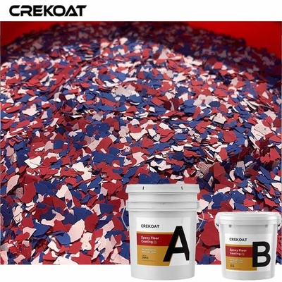 Vinyl Flakes Gloss Matte Urethane Topcoat ile su geçirmez Epoxy reçine zemin kaplama