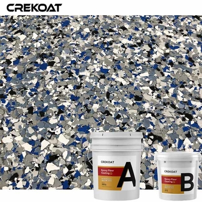 Vinyl Flake Broadcast Epoxy reçine zemin kaplama Polyaspartik üst kaplama