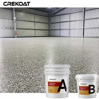 Kayma Dayanıklı Epoksi reçine zemin kaplama Gri Renk Flakes Beton Boya