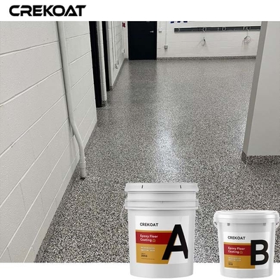 Kayma Dayanıklı Epoksi reçine zemin kaplama Gri Renk Flakes Beton Boya