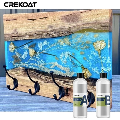 Kristal Açık Epoksi reçine üst kaplama Yüksek viskozluk Hızlı kuruş Sanat için