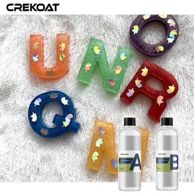 Silikon kalıp metal malzemeleri için kristal berrak epoksi reçine