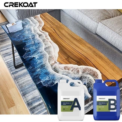 Kristal Açık İki Bölüm Epoksi reçine döküm Masaüstü için dökülebilir reçine