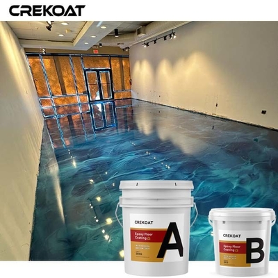Ticari Metal Flake Zemin Kaplamaları Epoxy Showrooms Restoran Ofisler