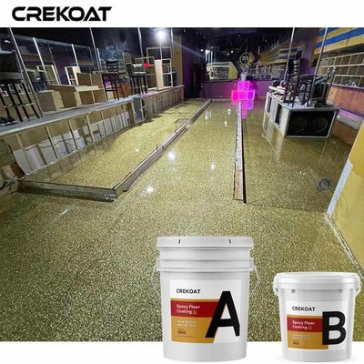 Parlak Flakes Metallik Epoksi Zemin Kaplama Rengi Beton Zeminler