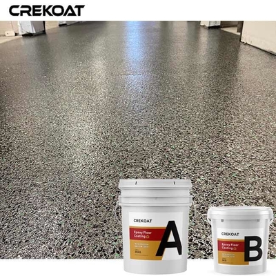 Solvent-Free Epoxy Flakes Floor Coating Elasticity And Flexibility Yer döşeme sistemi