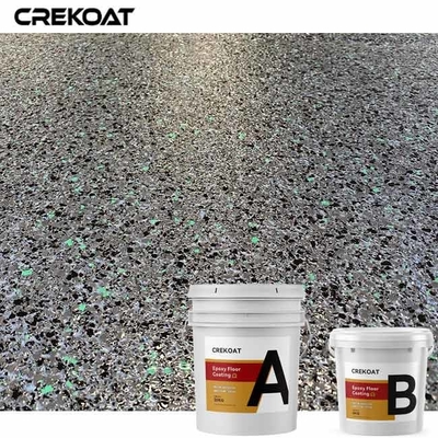 Solvent-Free Epoxy Flakes Floor Coating Elasticity And Flexibility Yer döşeme sistemi