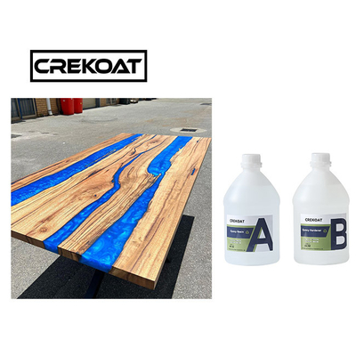 4 inç kalınlıkta döküm reçine masanın epoxy tek dökün kristal berrak