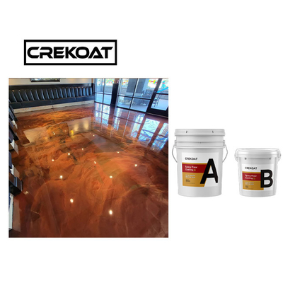 Kaymaz Sıcaklığa Dirençli Metal Epoxy Garaj Zemini Yüksek Parlaklık