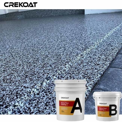 Kayma Dayanıklı Epoksi reçine zemin kaplama Gri Renk Flakes Beton Boya