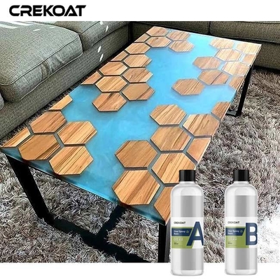 Uzun Sürekli Kristal Açık dökme reçine sanat ve nehir masaları için ahşap yüzeyler
